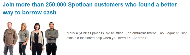 SpotLoan main page