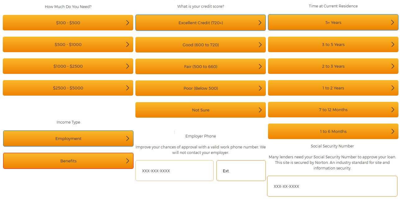 Quick Loans application process