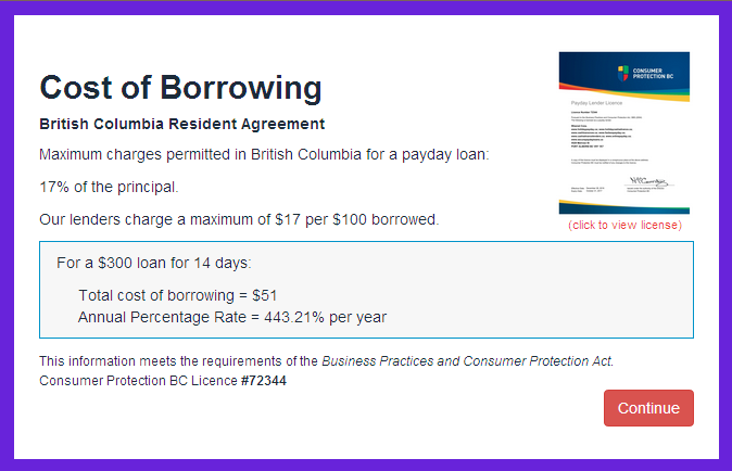 cost of borrowing