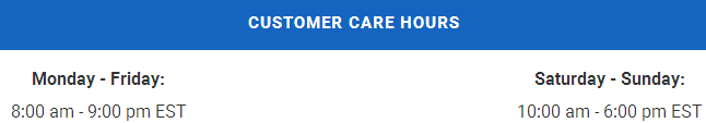 customer care hours