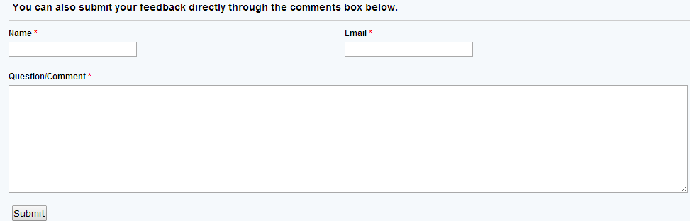 feedback form