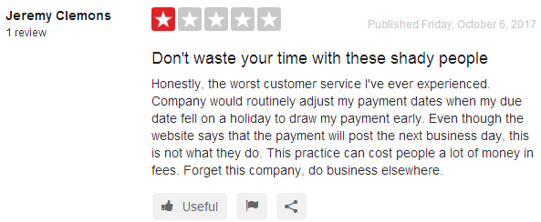 negative review