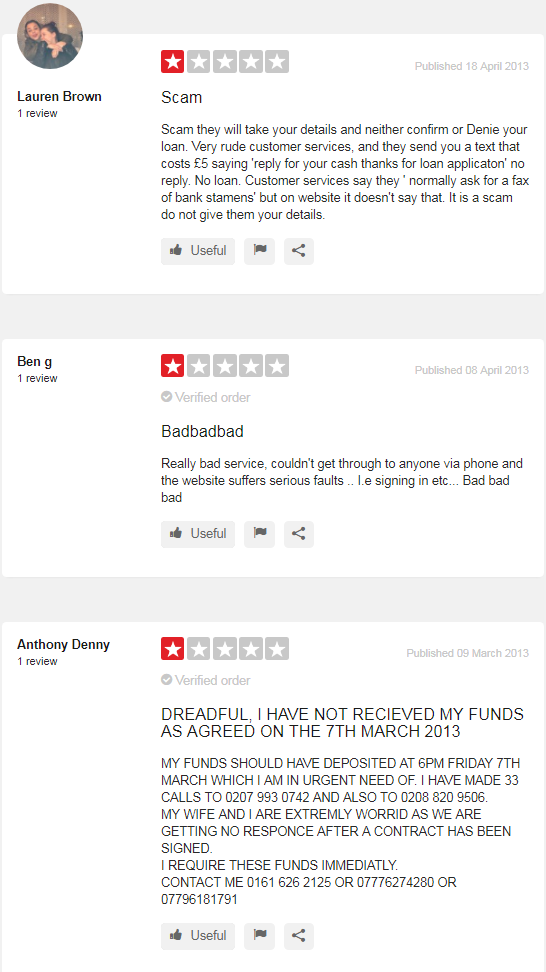 negative reviews